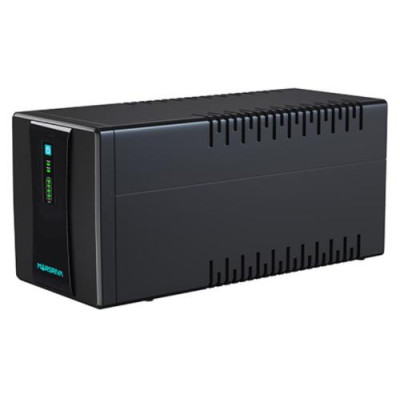 Джерело безперебійного живлення Marsriva MR-UF1500 Black, 1500VA, 900 Вт, апроксимована синусоїда, 4 розетки, батарея 2x12В/9Аг