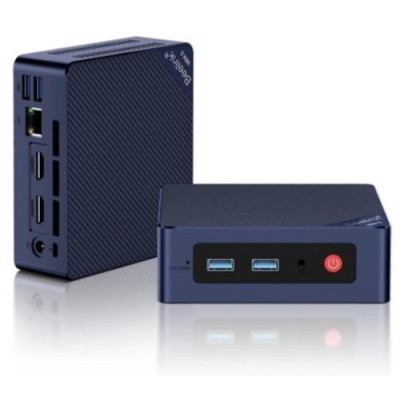 Неттоп Beelink MINI S12, Black, N95 (4x3.4 GHz, 15 Вт), 8Gb DDR4 3200 MHz SO-DIMM, 256Gb SSD NVMe, 1x2.5" SATA, UHD Graphics, WiFi 5, Bluetooth 4.2, GLan, 4xUSB 3.2, 2xHDMI, Windows 11 Pro, кріплення VESA у комплекті (BLMS12N958256BK)