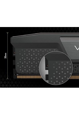 Пам'ять 16Gb x 2 (32Gb Kit) DDR5, 6000 MHz, Corsair Vengeance, Black, 36-44-44-96, 1.4V, з радіатором (CMK32GX5M2E6000C36)