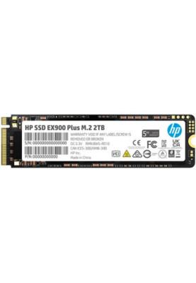 Твердотільний накопичувач SSD 2Tb, HP EX900 Plus, PCI-E 3.0 x4, M.2 2280, 3D TLC, 3150/2600 МБ/с (35M35AA)