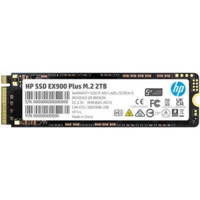 Твердотільний накопичувач SSD 2Tb, HP EX900 Plus, PCI-E 3.0 x4, M.2 2280, 3D TLC, 3150/2600 МБ/с (35M35AA)