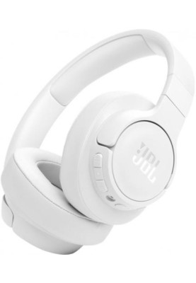 Навушники бездротові JBL Tune 770NC, White, Bluetooth, мікрофон, акумулятор 690 mAh, технологія "Pure Bass", кнопки на чашках навушників, швидка зарядка (JBLT770NCWHT)