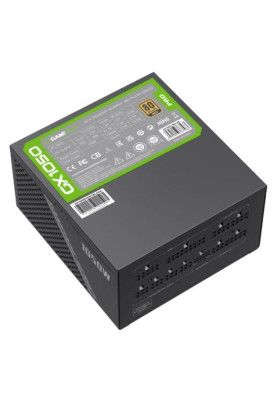 Блок живлення 1050 Вт, GameMax GX-1050 PRO, Black, модульний, 80+ Platinum, Active PFC, 13.5 см, 3xMolex / 10xSATA / 1x16-pin / 4x6+2-pin / 2x4+4-pin / 1x20+4-pin, захист OTP / OCP / SCP / OVP / UVP / OPP