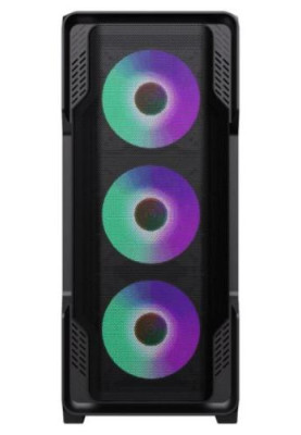 Корпус GameMax Siege BK Black, без БЖ, Mid Tower, EATX / ATX / Micro ATX / Mini-ITX, 1хUSB 3.0, 2хUSB 2.0, 4x120 мм АRGB, 465x210x485 мм, 0.6 мм