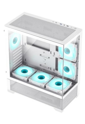 Корпус GameMax Vista AW White, без БЖ, Mid Tower, EATX / ATX / Micro ATX / Mini-ITX, 2xUSB 2.0, 1xUSB 3.0, 1x Type-C, 6x120 мм ARGB, 485x210x433 мм, 0.6 мм, 8.5 кг