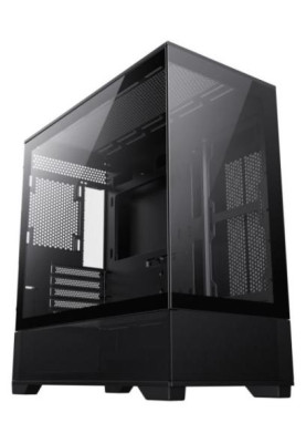 Корпус GameMax Vista MB Black, без БЖ, Mid Tower, Micro ATX / Mini-ITX, 2xUSB 2.0, 1xUSB 3.0, 485x210x433 мм, 0.6 мм, 7.45 кг