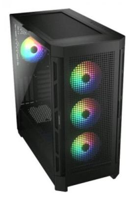 Корпус Cougar Airface Pro RGB Black, без БЖ, ATX / Micro ATX / Mini ITX, USB 3.0 x2, USB 2.0 x1, Type-C Gen 2, RGB підсвічування, 4x120 ARGB, загартоване скло, 240x496x465 мм