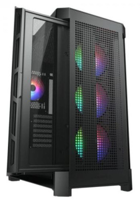 Корпус Cougar Airface Pro RGB Black, без БЖ, ATX / Micro ATX / Mini ITX, USB 3.0 x2, USB 2.0 x1, Type-C Gen 2, RGB підсвічування, 4x120 ARGB, загартоване скло, 240x496x465 мм