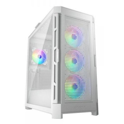 Корпус Cougar Airface Pro RGB White, без БЖ, ATX / Micro ATX / Mini ITX, USB 3.0 x2, USB 2.0 x1, Type-C Gen 2, RGB підсвічування, 4x120 ARGB, загартоване скло, 240x496x465 мм