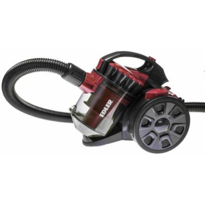 Пилосос Edler ED-1409RB, Black/Red, 1400W, контейнер, об'єм пилозбірника 1.5л, циклонна система, універсальна щітка підлога/килим, щілинна, HEPA-фільтр