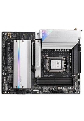 Материнська плата AM5 Gigabyte B650 AERO G, B650, 4xDDR5, Int.Video (CPU), 4xSATA3, 3xM.2, 1xPCI-E 4.0 x16, 1xPCI-E 4.0 x16(x4), 1xPCI-E 3.0 x16(x1), ALC1220-VB, Intel 2.5Gb, Wi-Fi 6E+BT5.2, 8xUSB3.2/6xUSB2.0, HDMI/Type-C (DP1.4), ATX