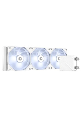 Система рідинного охолодження ID-Cooling DashFlow 360 Basic White, 3х120мм, 4pin PWM, Intel LGA2066/2011/1700/1200/1151/1150/1155/1156  AMD AM5/AM4, до 350Вт TDP, біле підсвічування вентиляторів