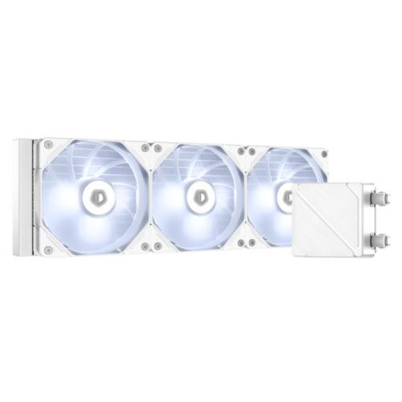 Система рідинного охолодження ID-Cooling DashFlow 360 Basic White, 3х120мм, 4pin PWM, Intel LGA2066/2011/1700/1200/1151/1150/1155/1156  AMD AM5/AM4, до 350Вт TDP, біле підсвічування вентиляторів
