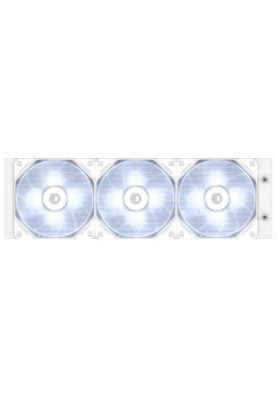 Система рідинного охолодження ID-Cooling DashFlow 360 Basic White, 3х120мм, 4pin PWM, Intel LGA2066/2011/1700/1200/1151/1150/1155/1156  AMD AM5/AM4, до 350Вт TDP, біле підсвічування вентиляторів