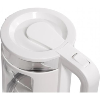 Електрочайник Liberton LEK-6830, White, 1500W, 1.7л, дисковий, подвійна стінка (нержавіюча сталь+скло), LED-підсвічування, автовідключення, індикатор включення, відкривання кришки ручне, шкала рівня води внутрішня