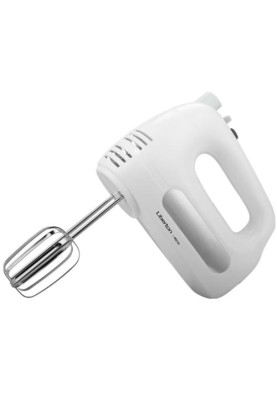Міксер Liberton LHM-2803, White, 450W, ручний, 6 швидкостей, турбо режим, вінчики, гаки для замісу тіста, корпус з ABS пластику