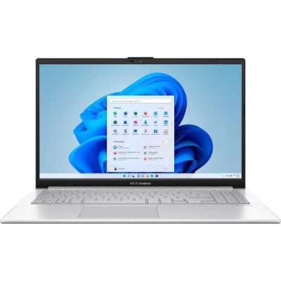 Ноутбук 15" Asus VivoBook Go 15 E1504FA-BQ211 (90NB0ZR1-M00960) Cool Silver 15.6" FullHD 1920x1080 IPS матовий, AMD Ryzen 3 7320U 2.4-4.1GHz, RAM 8GB, SSD 512GB, AMD Radeon Graphics, DOS