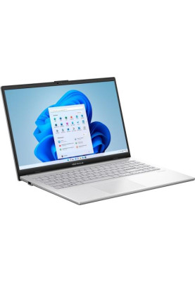 Ноутбук 15" Asus VivoBook Go 15 E1504FA-BQ211 (90NB0ZR1-M00960) Cool Silver 15.6" FullHD 1920x1080 IPS матовий, AMD Ryzen 3 7320U 2.4-4.1GHz, RAM 8GB, SSD 512GB, AMD Radeon Graphics, DOS