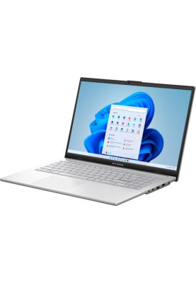 Ноутбук 15" Asus VivoBook Go 15 E1504FA-BQ211 (90NB0ZR1-M00960) Cool Silver 15.6" FullHD 1920x1080 IPS матовий, AMD Ryzen 3 7320U 2.4-4.1GHz, RAM 8GB, SSD 512GB, AMD Radeon Graphics, DOS