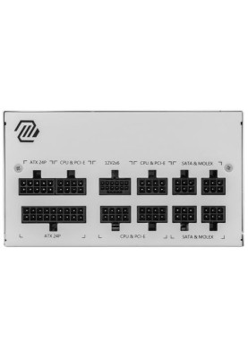 Блок живлення 850 Вт, MSI MAG A850GL PCIE5, White, модульний, 80+ Gold, Active PFC, 12 см FBD, 4xMolex / 8xSATA / 1x16-pin / 4x6+2-pin / 2x4+4-pin / 1x20+4-pin, захист OCP/OVP/OPP/OTP/SCP/UVP