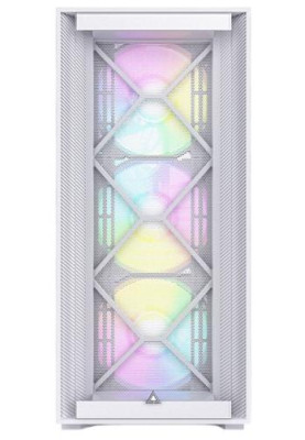 Корпус Montech AIR 1000 PREMIUM, White, Mid Tower, без БЖ, для ATX / Micro ATX / Mini ITX, 2xUSB 3.0 / 1xUSB 2.0, макс. CPU - 170 мм / GPU - 340 мм, 3x140 мм ARGB / 1x120 мм ARGB, бічна панель із загартованого скла