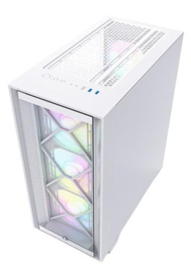 Корпус Montech AIR 1000 PREMIUM, White, Mid Tower, без БЖ, для ATX / Micro ATX / Mini ITX, 2xUSB 3.0 / 1xUSB 2.0, макс. CPU - 170 мм / GPU - 340 мм, 3x140 мм ARGB / 1x120 мм ARGB, бічна панель із загартованого скла