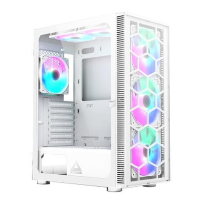 Корпус Montech X3 GLASS, White, Mid Tower, без БЖ, для ATX / Micro ATX / Mini ITX, 1xUSB 3.0 / 2xUSB 2.0, макс. CPU - 160 мм / GPU - 305 мм, 3x140 мм LED "Rainbow" / 3x120 мм LED "Rainbow", бічна панель із загартованого скла