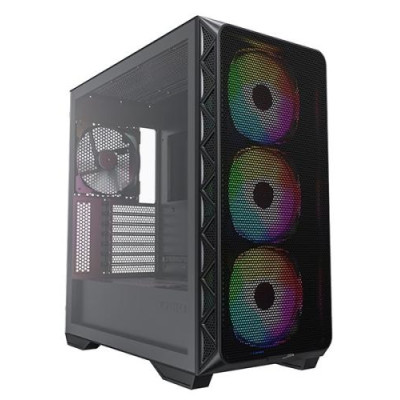 Корпус Montech AIR 903 MAX, Black, Mid Tower, без БЖ, для E-ATX / ATX / Micro ATX / Mini ITX, 2xUSB 3.0 / 1xType-C, макс. CPU - 180 мм / GPU - 400 мм, 3x140 мм ARGB / 1x140 мм, бічна панель із загартованого скла, хаб ARGB & PWM у комплекті