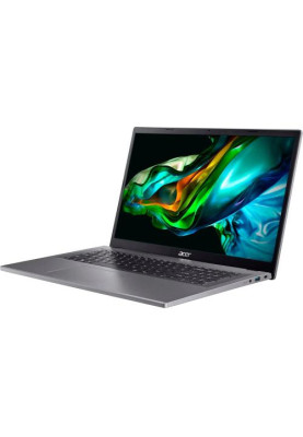 Ноутбук 17" Acer Aspire 3 A317-55P-P9JR (NX.KDKEU.005) Steel Gray 17.3" матовий LED Full HD 1920x1080 IPS, Intel Processor N200 3.7GHz, RAM 8Gb, SSD 256Gb, Intel UHD Graphics, DOS