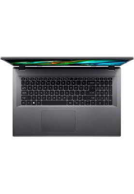 Ноутбук 17" Acer Aspire 3 A317-55P-P9JR (NX.KDKEU.005) Steel Gray 17.3" матовий LED Full HD 1920x1080 IPS, Intel Processor N200 3.7GHz, RAM 8Gb, SSD 256Gb, Intel UHD Graphics, DOS