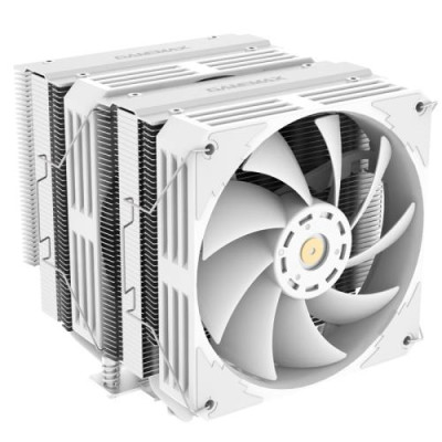 Кулер для процесора GameMax Twin 600, White, алюміній/мідь, 2x120 мм, для Intel 1700/1200/115x, AMD AM5/AM4, до 250 Вт, висота 155 мм