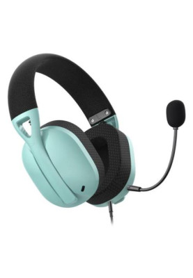 Навушники Hator Hyperpunk 2 USB 7.1, Mint/Black, 3.5 мм / USB, мікрофон, динаміки 50 мм з неодимовим магнітом, 64 Ом, 114 дБ, 1 м + 1.5 м (HTA-848)
