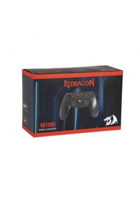 Геймпад Redragon Saturn, Black, USB, для ПК / PS3, подвійна вібрація, 12 кнопок (75057)