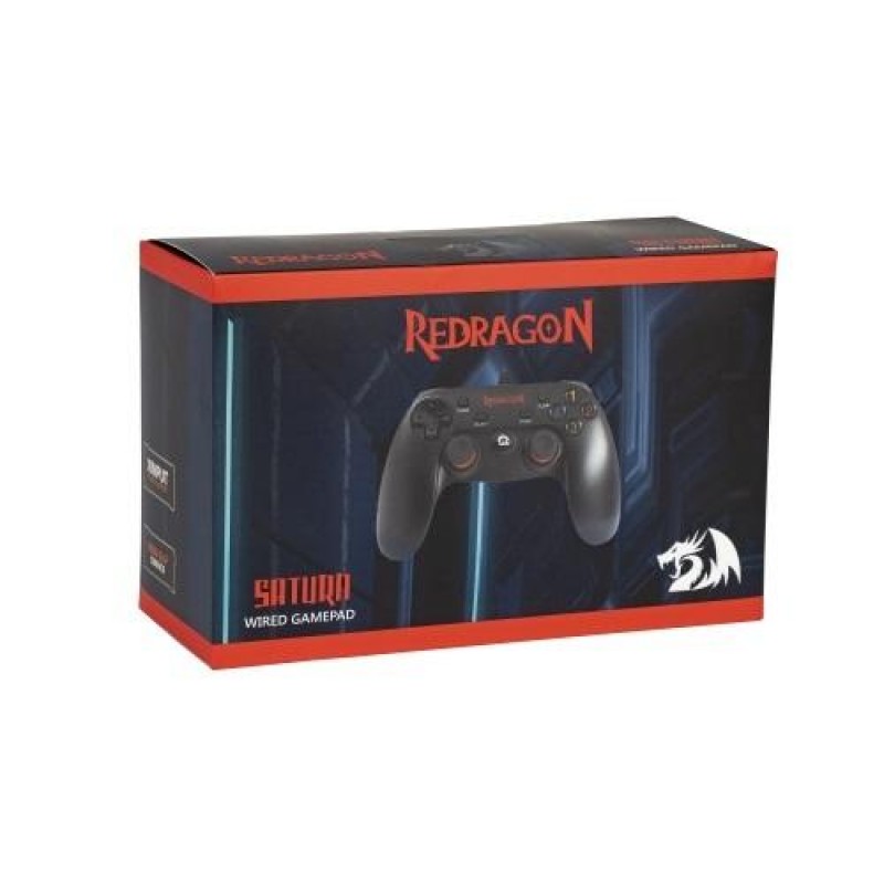 Геймпад Redragon Saturn, Black, USB, для ПК / PS3, подвійна вібрація, 12 кнопок (75057)