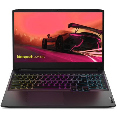 Ноутбук 15" Lenovo Gaming 3 15ACH6 (82K202B9RA) Shadow Black 15.6" FullHD 1920x1080 IPS матовий, AMD Ryzen 5 5500H 3.3-4.2GHz, RAM 16GB, SSD 512GB, nVidia GeForce RTX 2050 4GB, DOS, підсвічування клавіатури