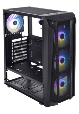 Корпус Qube BOREY Black, без БЖ, Mini Tower, ATX, Mini ITX, 1хUSB 3.0, 2хUSB 2.0, 390x190x440 мм, 4.35 кг (BOREY_F5NU3)