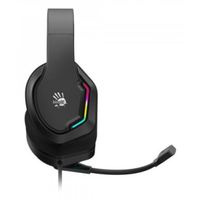 Навушники Bloody G260p Black ігрові, мікрофон, підсвічування 7 кольорів, 3.5 jack, USB, 2м