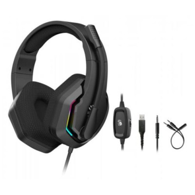 Навушники Bloody G260p Black ігрові, мікрофон, підсвічування 7 кольорів, 3.5 jack, USB, 2м