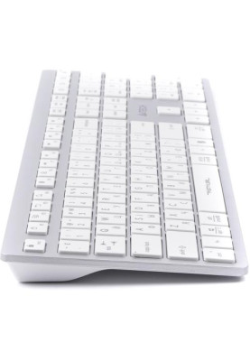 Клавіатура бездротовa A4tech FBX50C White, Bluetooth/2.4 ГГц, Fstyler Compact Size keyboard, USB, 300 мАгод