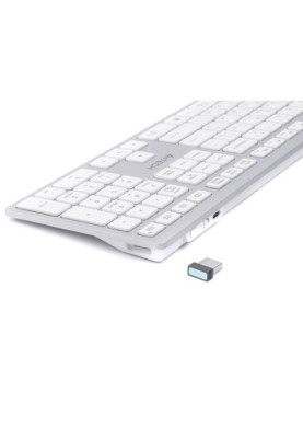 Клавіатура бездротовa A4tech FBX50C White, Bluetooth/2.4 ГГц, Fstyler Compact Size keyboard, USB, 300 мАгод