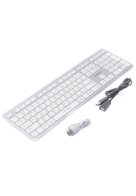 Клавіатура бездротовa A4tech FBX50C White, Bluetooth/2.4 ГГц, Fstyler Compact Size keyboard, USB, 300 мАгод