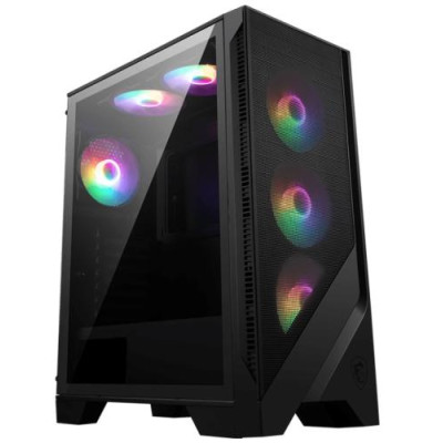 Корпус MSI MAG FORGE 120A AIRFLOW, Black, без БЖ, Mid Tower, для ATX / Micro-ATX / Mini-ITX, 2xUSB 3.2, макс. CPU - 160 мм / VGA - 330 мм, 6x120 мм ARGB, бічна панель із загартованого скла 3 мм