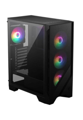 Корпус MSI MAG FORGE 120A AIRFLOW, Black, без БЖ, Mid Tower, для ATX / Micro-ATX / Mini-ITX, 2xUSB 3.2, макс. CPU - 160 мм / VGA - 330 мм, 6x120 мм ARGB, бічна панель із загартованого скла 3 мм