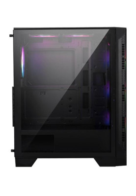 Корпус MSI MAG FORGE 120A AIRFLOW, Black, без БЖ, Mid Tower, для ATX / Micro-ATX / Mini-ITX, 2xUSB 3.2, макс. CPU - 160 мм / VGA - 330 мм, 6x120 мм ARGB, бічна панель із загартованого скла 3 мм