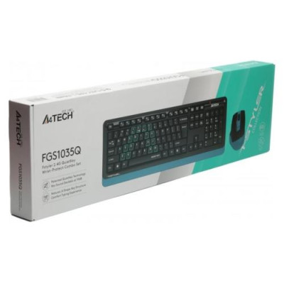 Комплект бездротовий A4Tech Fstyler FGS1035Q Navy Blue, радіус дії до 15 м