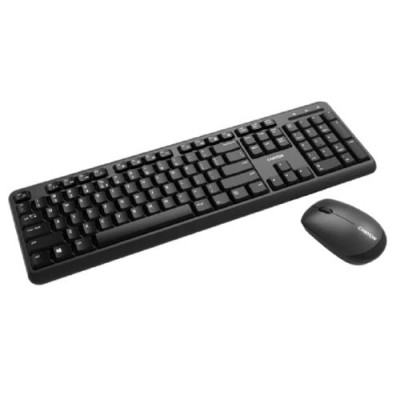 Комплект бездротовий Canyon SET-W20, Black, клавіатура (104 клавіші, тихі перемикачі, 13 мультимедіа-функцій) + миша (оптична, 1200 dpi) (CNS-HSETW02)