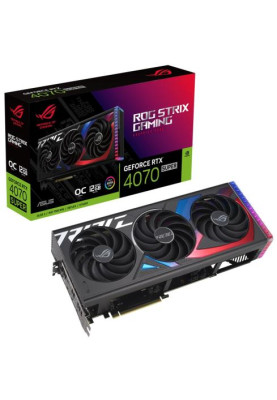 Відеокарта GeForce RTX 4070 SUPER, Asus, ROG GAMING OC, 12Gb GDDR6X, 192-bit, 2xHDMI/3xDP, 2670/21000 MHz, 16-pin (ROG-STRIX-RTX4070S-O12G-GAMING)
