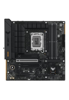 Материнська плата LGA1700, Asus TUF GAMING B760M-PLUS WIFI II, B760, 4xDDR5, Int.Video(CPU), 4xSATA3, 3xM.2, 1xPCI-E 5.0 x16, 1xPCI-E 4.0 x4, 1xPCI-E 3.0 x1, Realtek 7.1, Realtek 2.5Gb, WiFi 6E, Bluetooth 5.3, 6xUSB3.2/7xUSB2.0, HDMI/DP, MicroATX
