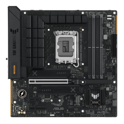 Материнська плата LGA1700, Asus TUF GAMING B760-PLUS WIFI II, B760, 4xDDR5, Int.Video(CPU), 4xSATA3, 3xM.2, 1xPCI-E 5.0 x16, 1xPCI-E 4. 7.1, Realtek 2.5Gb, WiFi 6E, Bluetooth 5.3, 6xUSB3.2/7xUSB2.0, HDMI/DP, MicroATX
