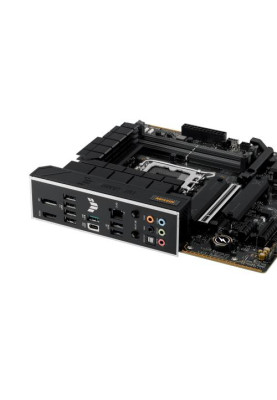 Материнська плата LGA1700, Asus TUF GAMING B760M-PLUS WIFI II, B760, 4xDDR5, Int.Video(CPU), 4xSATA3, 3xM.2, 1xPCI-E 5.0 x16, 1xPCI-E 4.0 x4, 1xPCI-E 3.0 x1, Realtek 7.1, Realtek 2.5Gb, WiFi 6E, Bluetooth 5.3, 6xUSB3.2/7xUSB2.0, HDMI/DP, MicroATX